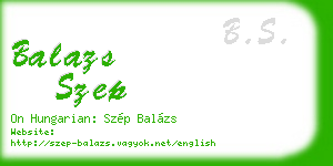 balazs szep business card